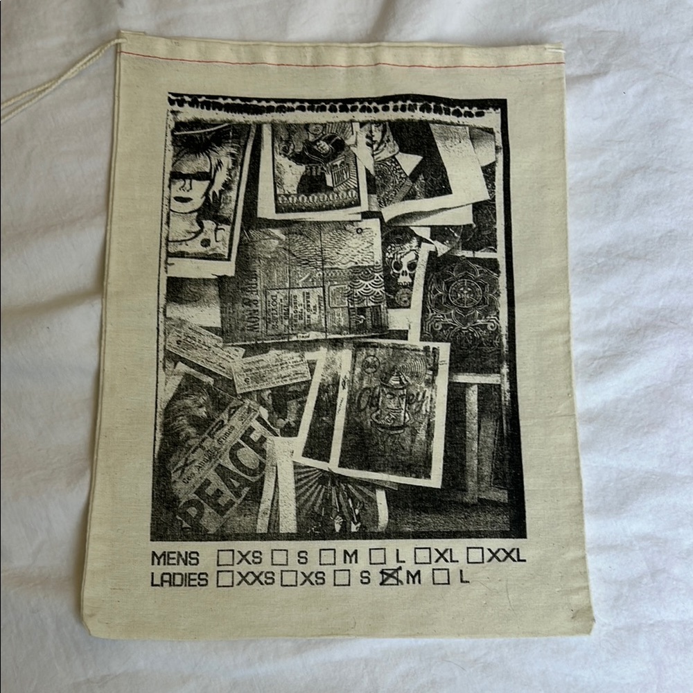 Graphic Print Canvas Tote Bag